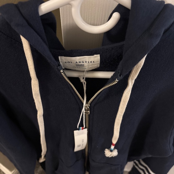 Sol Angeles women’s full zip navy hoodie new with tags medium - Picture 3 of 4